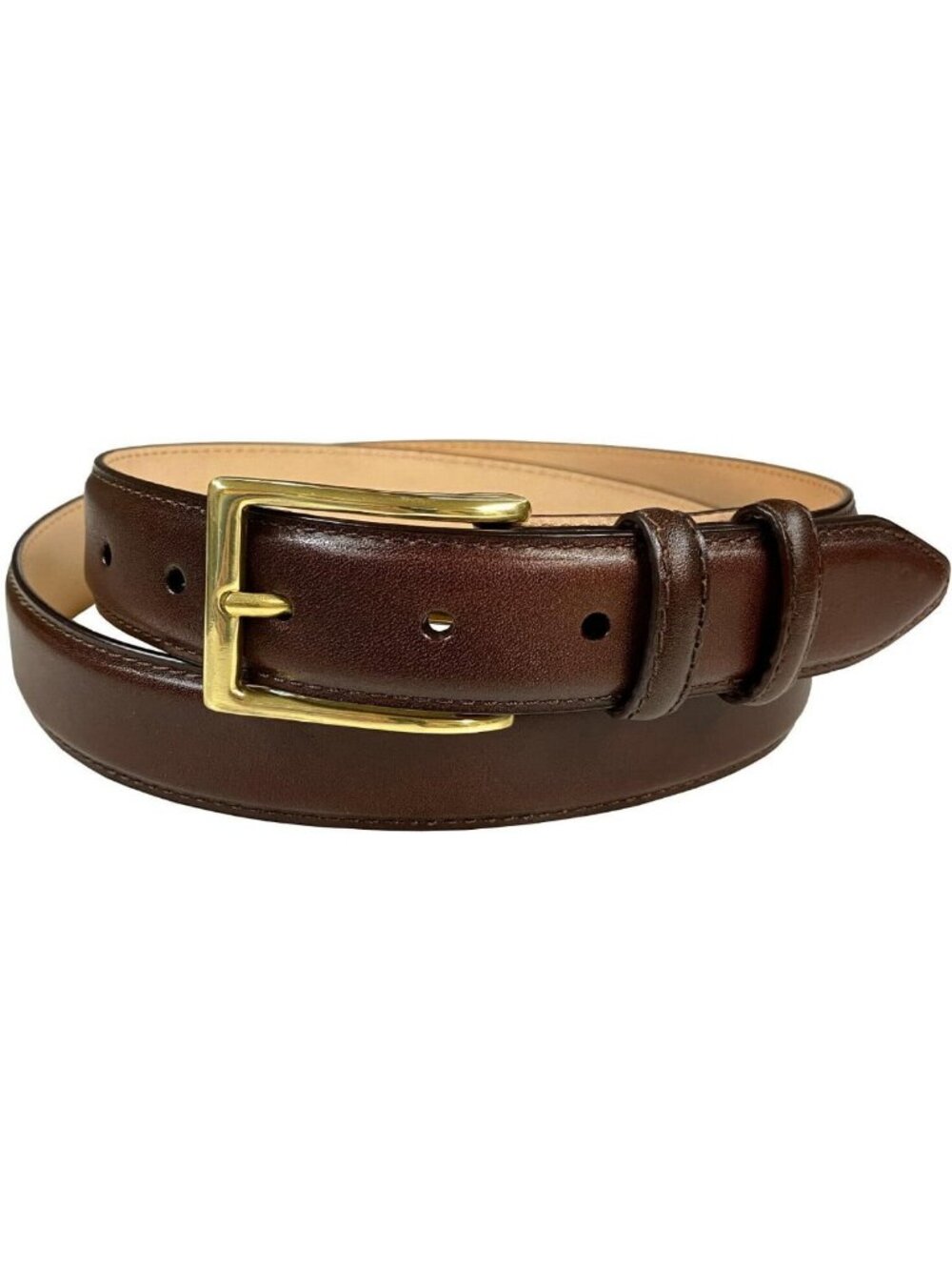Genuine Full-Grain Cowhide Leather Dress Belt for Men - 1-1/8" Wide Polished